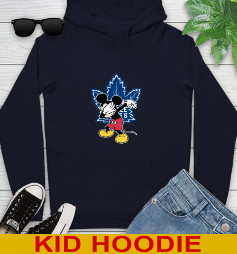Toronto Maple Leafs NHL Hockey Dabbing Mickey Disney Sports Youth Hoodie 4
