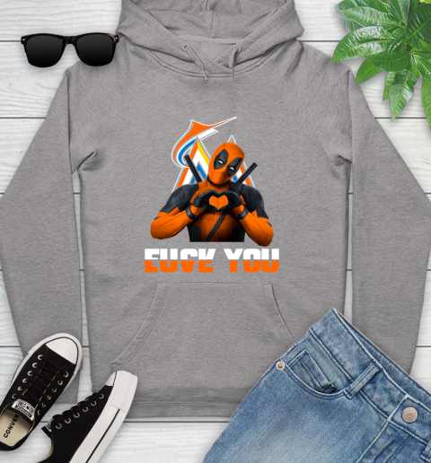 MLB Miami Marlins Deadpool Love You Fuck You Baseball Sports Youth Hoodie 7 MLB Miami Marlins Deadpool Love You Fuck You Baseball Sports Youth Hoodie - Image 7
