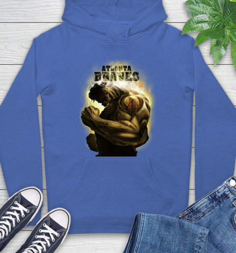 Atlanta Braves MLB Baseball Hulk Marvel Avengers Sports Hoodie 9