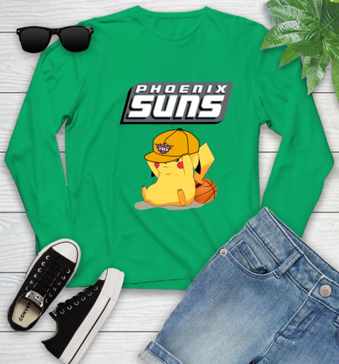 NBA Pikachu Basketball Sports Phoenix Suns Youth Long Sleeve 6