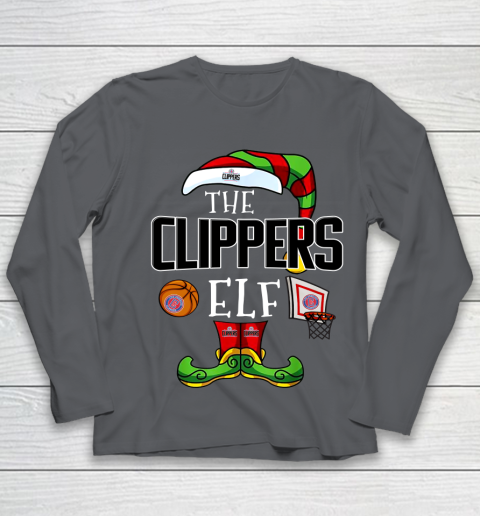 LA Clippers Christmas ELF Funny NBA Youth Long Sleeve 6