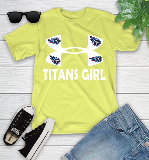 NFL Tennessee Titans Girl Under Armour Football Sports Youth T-Shirt 10