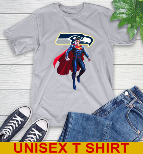 NFL Superman DC Sports Football Seattle Seahawks T-Shirt 6