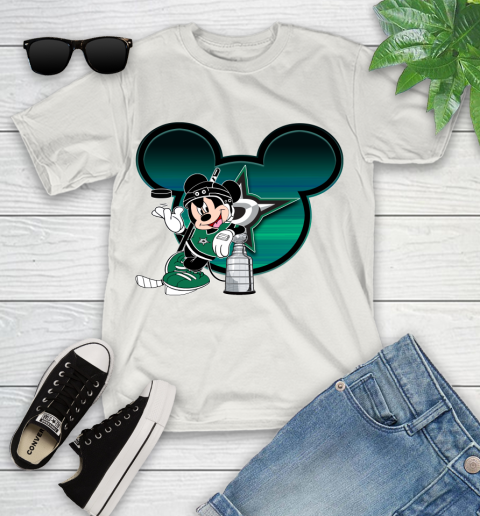 NHL Dallas Stars Stanley Cup Mickey Mouse Disney Hockey T Shirt Youth T-Shirt 12