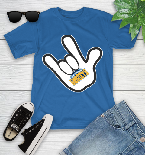 Denver Nuggets NBA Basketball Mickey Rock Hand Disney Youth T-Shirt 9