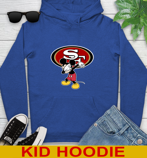 San Francisco 49ers NFL Football Dabbing Mickey Disney Sports Youth Hoodie 10