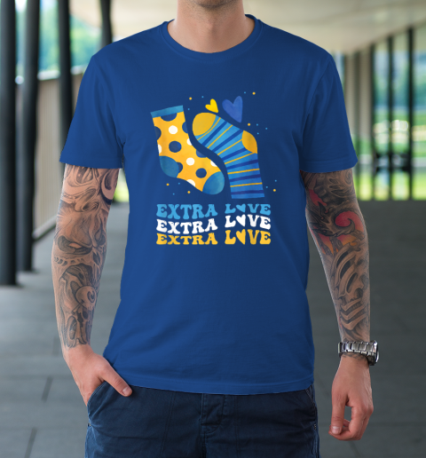 Extra Love National Down Syndrome Awareness Down T-Shirt 7