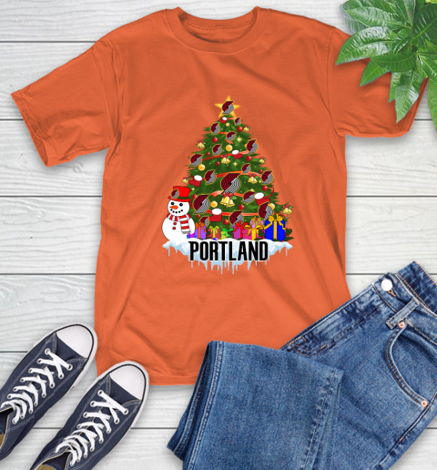 Portland Trail Blazers Merry Christmas NBA Basketball Sports T-Shirt 5