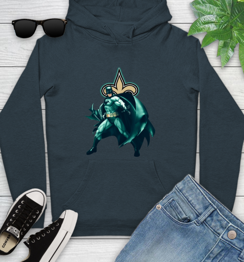NFL Batman Football Sports New Orleans Saints Youth Hoodie 8