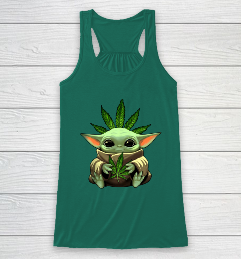 Baby Yoda Hug Marijuana Canabis Racerback Tank 6