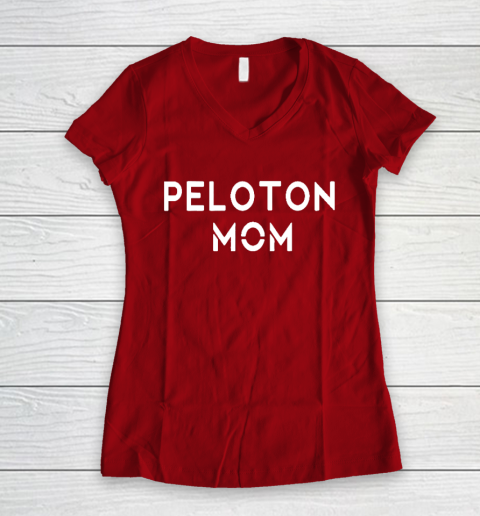 Peloton mom Women's V-Neck T-Shirt 8