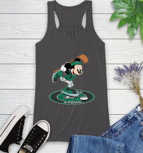 NHL Hockey Dallas Stars Cheerful Mickey Disney Shirt Racerback Tank 12