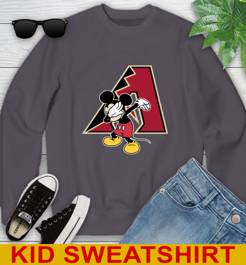 Arizona Diamondbacks MLB Baseball Dabbing Mickey Disney Sports Youth Sweatshirt 6