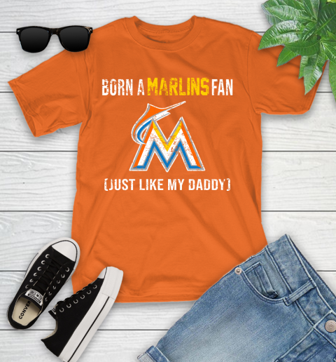 MLB Baseball Miami Marlins Loyal Fan Just Like My Daddy Shirt Youth T-Shirt 8