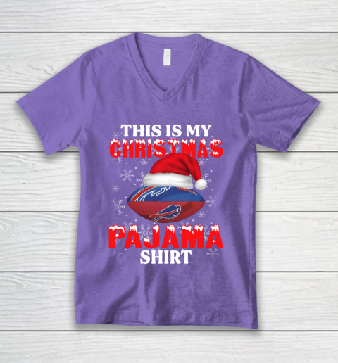 Buffalo Bills This Is My Christmas Pajama Shirt NFL V-Neck T-Shirt 8