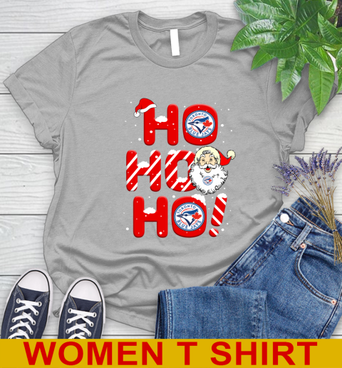 Toronto Blue Jays MLB Baseball Ho Ho Ho Santa Claus Merry Christmas Shirt Women's T-Shirt 5
