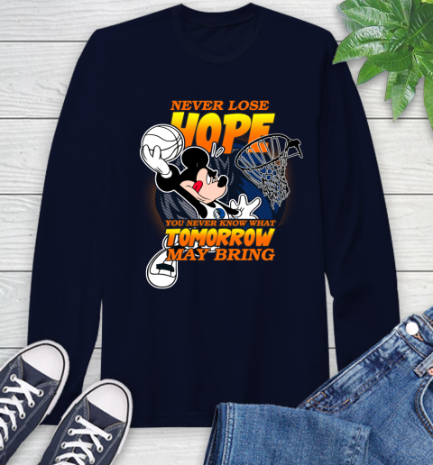 Dallas Mavericks NBA Basketball Mickey Disney Never Lose Hope Long Sleeve T-Shirt 3