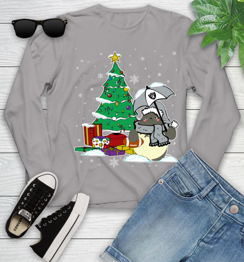Oakland Raiders NFL Football Cute Tonari No Totoro Christmas Sports Youth Long Sleeve 5