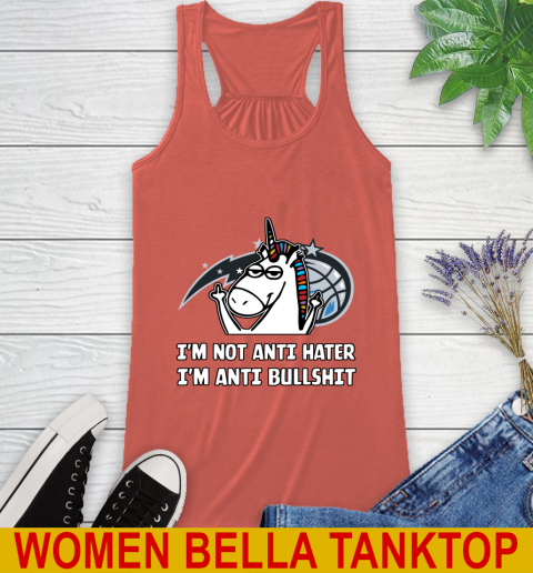 Orlando Magic NBA Basketball Unicorn I'm Not Anti Hater I'm Anti Bullshit Racerback Tank 4