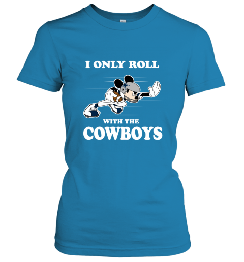 NFL Mickey Mouse I Only Roll With Dallas Cowboys Tank Top 