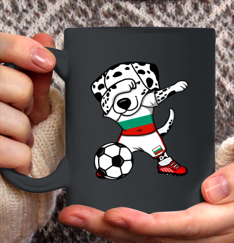 Dabbing Dalmatian Bulgaria Soccer Fans Bulgarian Football Ceramic Mug 11oz