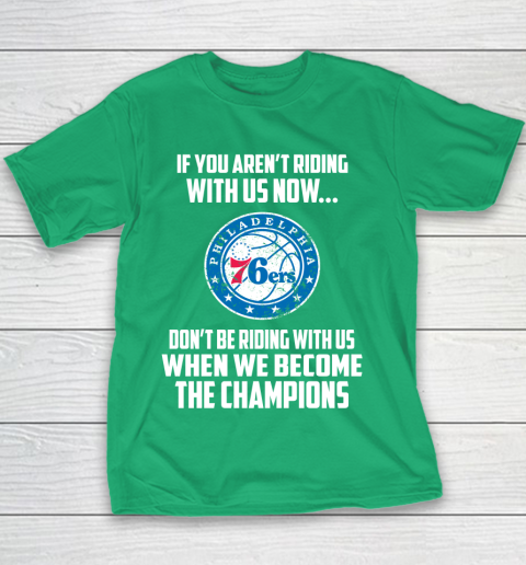 NBA Philadelphia 76ers Basketball We Become The Champions Youth T-Shirt 3