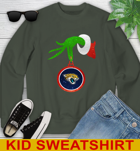Jacksonville Jaguars Grinch Merry Christmas NFL Football Youth Sweatshirt 9