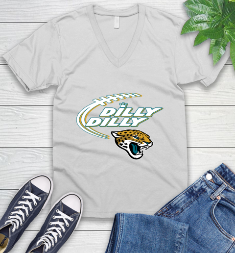 NFL Jacksonville Jaguars Dilly Dilly Football Sports V-Neck T-Shirt
