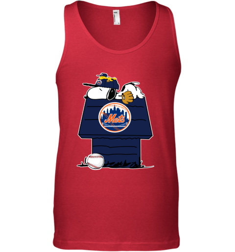 MLB New York Mets Snoopy Woodstock The Peanuts Movie Baseball T Shirt 6B8l2uOX08w unisex tank 17 95 151514 front red