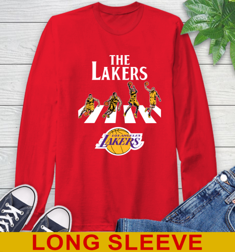 NBA Basketball Los Angeles Lakers The Beatles Rock Band Shirt Long Sleeve T-Shirt 12
