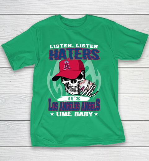Listen Haters It is ANGELS Time Baby MLB Youth T-Shirt 3