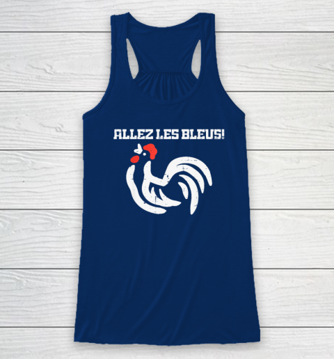 France Allez Les Bleus French Rooster Soccer Racerback Tank 4