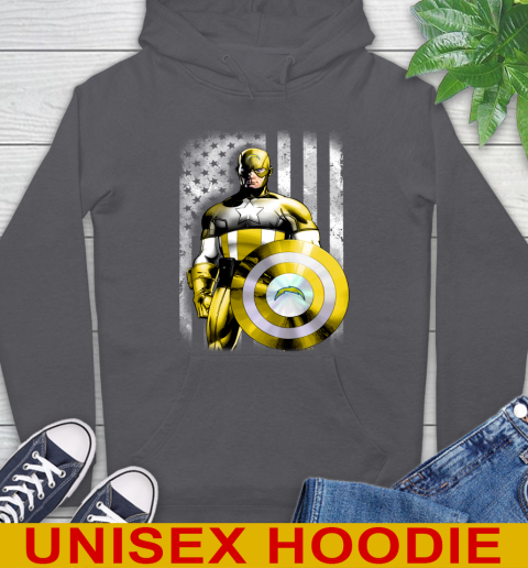 Los Angeles Chargers NFL Football Captain America Marvel Avengers American Flag Shirt Hoodie 8 Los Angeles Chargers NFL Football Captain America Marvel Avengers American Flag Shirt Hoodie - Image 8