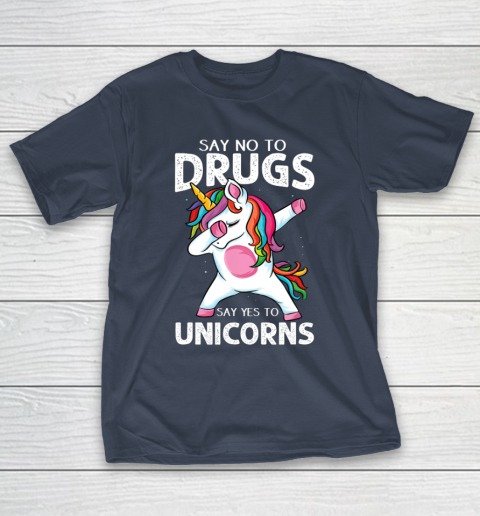 Say No To Drugs Say Yes To Unicorn Anti drug Red Ribbon Week T-Shirt 3