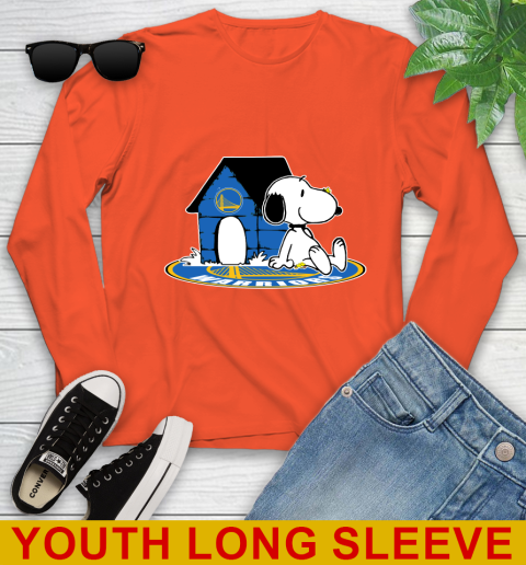 NBA Basketball Golden State Warriors Snoopy The Peanuts Movie Shirt Youth Long Sleeve 4