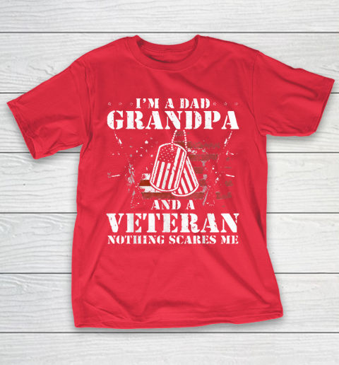 Grandpa Funny Gift Apparel  I'm A Dad Grandpa Veteran Father's Day S T-Shirt 9
