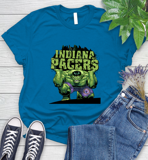 Indiana Pacers NBA Basketball Incredible Hulk Marvel Avengers Sports Women's T-Shirt 7