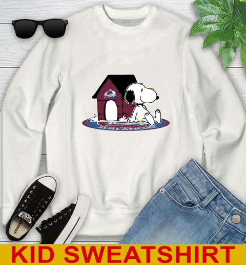 NHL Hockey Colorado Avalanche Snoopy The Peanuts Movie Shirt Youth Sweatshirt