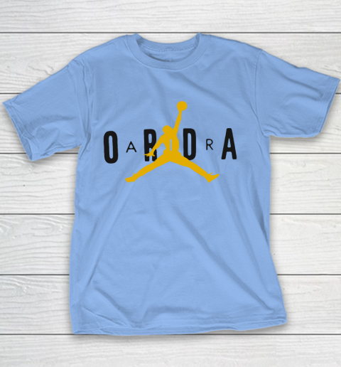 Blue and sales yellow jordan shirt