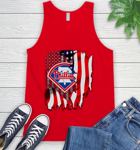 Philadelphia Phillies MLB Baseball American Flag Tank Top 5