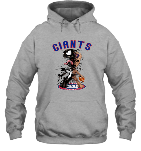 NFL New York Giants Football Venom Groot Guardians Of The Galaxy BL3xjPIFwTz hoodie 23 95 151514 front sport grey