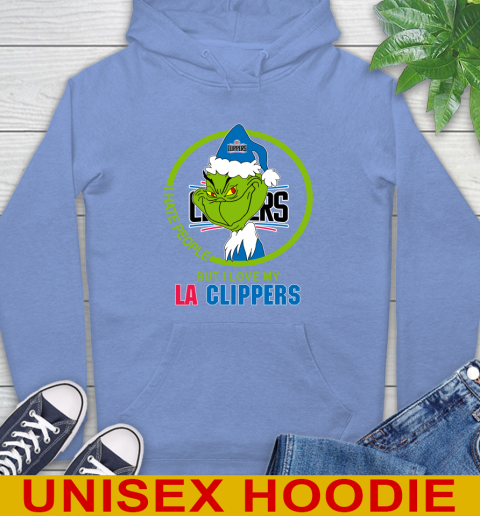 LA Clippers NBA Christmas Grinch I Hate People But I Love My Favorite Basketball Team Hoodie 11