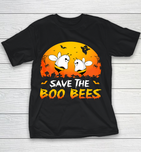 Save The Boo Bees Funny Breast Cancer Awareness Halloween Youth T-Shirt