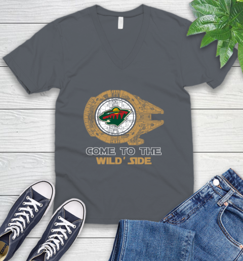 NHL Come To The Minnesota Wild Wars Hockey Sports V-Neck T-Shirt 4