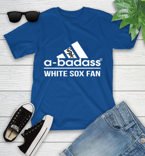 MLB A Badass Chicago White Sox Fan Adidas Baseball Sports Youth T-Shirt 12