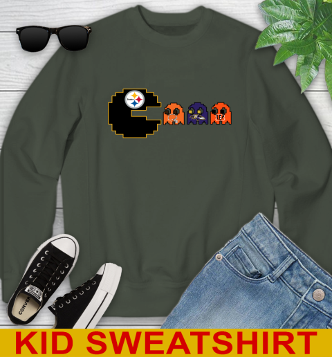 Pittsburgh Steelers NFL Football Pac Man Champion Youth Sweatshirt 9