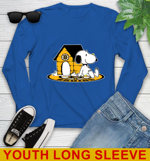 NHL Hockey Boston Bruins Snoopy The Peanuts Movie Shirt Youth Long Sleeve 10
