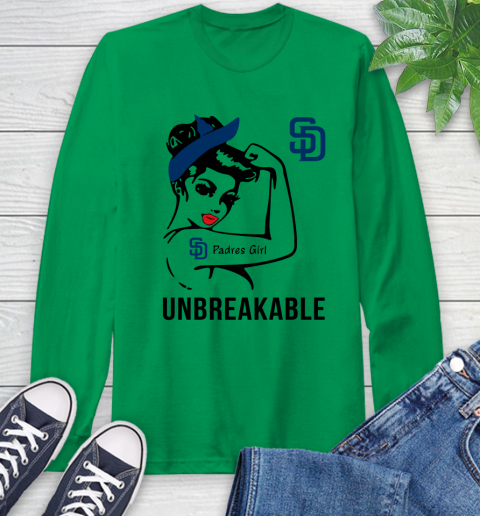 MLB San Diego Padres Girl Unbreakable Baseball Sports Long Sleeve T-Shirt 5