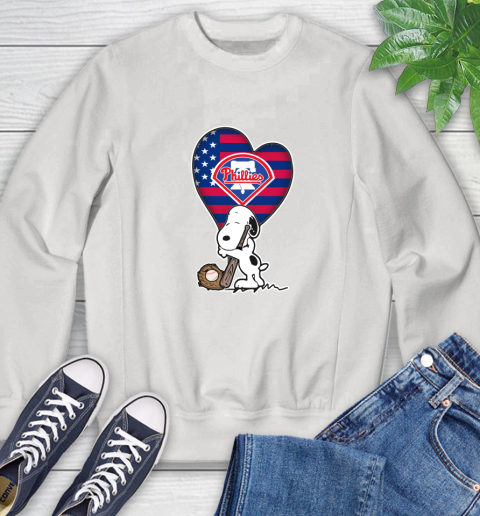 Philadelphia Phillies MLB Baseball The Peanuts Movie Adorable Snoopy Sweatshirt