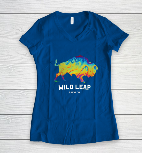 Wild Leap Alpha Abstraction Volume 2 Psychedelic Women's V-Neck T-Shirt 7